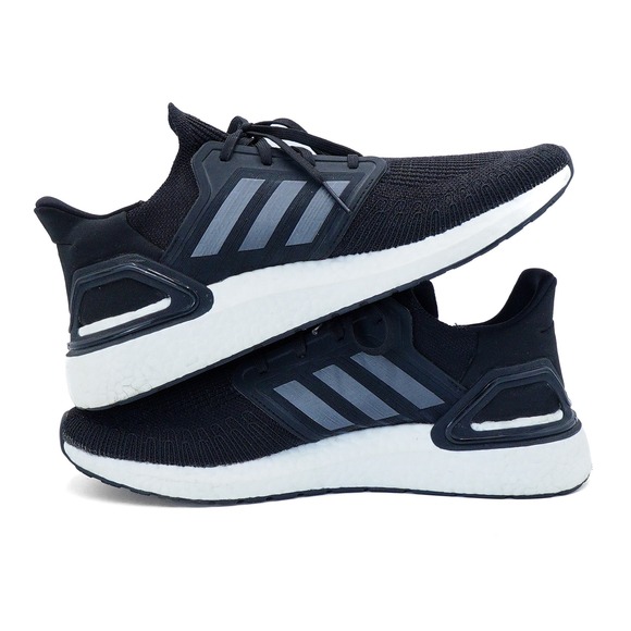 ADIDAS Mens US 11.5 Black White Ultraboost 20 Running Athletic Sneakers Shoes - Picture 6 of 8